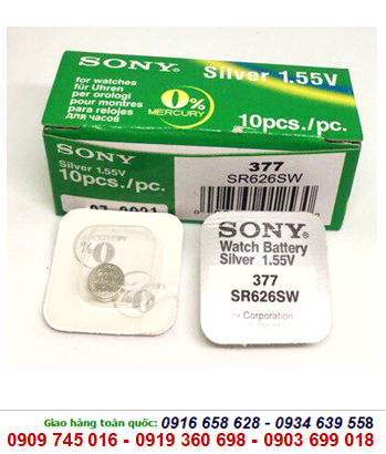 Pin đồng hồ đeo tay 1,55v Silver Oxide Sony SR626SW-377 chính hãng thay pin đồng hồ các hãng